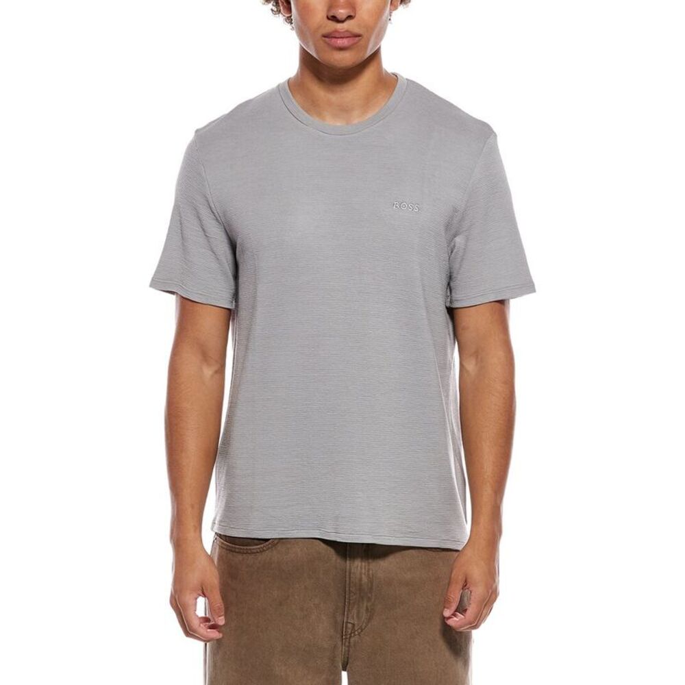 Hugo Boss Mens Rib T-Shirt, Grey